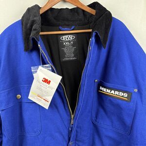 NEW Menards Rugged Wear 3M Insulated Winter Coat Heavy Jacket Mens XXL TALL Blue